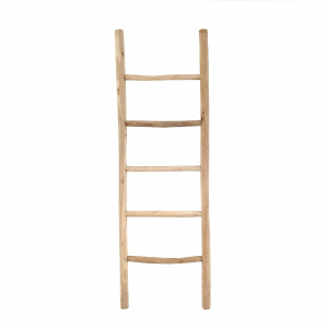 Teakhouten decoratie ladder